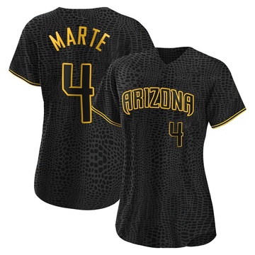 Replica Ketel Marte Women's Arizona Diamondbacks Black Snake Skin City Jersey