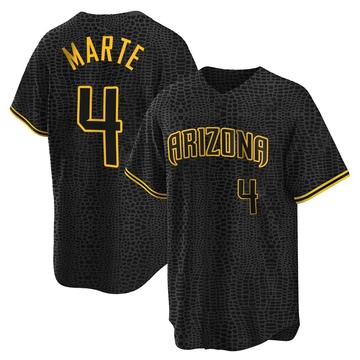 Replica Ketel Marte Youth Arizona Diamondbacks Black Snake Skin City Jersey