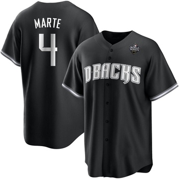 Replica Ketel Marte Youth Arizona Diamondbacks White Black 2023 World Series Jersey