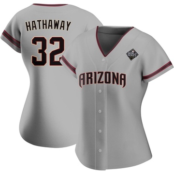 Replica Steve Hathaway Women's Arizona Diamondbacks Gray Road 2023 World Series Jersey