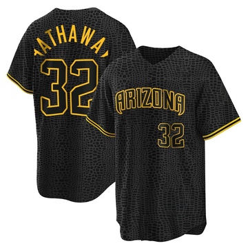 Replica Steve Hathaway Youth Arizona Diamondbacks Black Snake Skin City Jersey